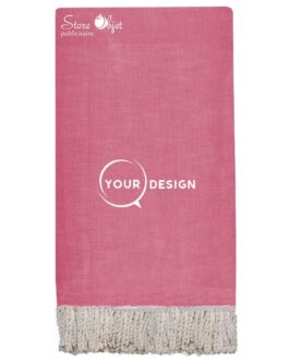 Jeté fouta plate XXL unie framboise