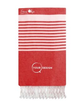 jete-fouta-xxl-rouge-cerise-avec-rayures-tunisie-store-objet-publicitaire