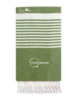 jete-fouta-xxl-vert-kaki-avec-rayures-tunisie-store-objet-publicitaire