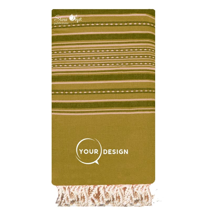 jete-grande-fouta-plate-traditionnel-bistre-vert-olive-tunisie-store-objet-publicitaire