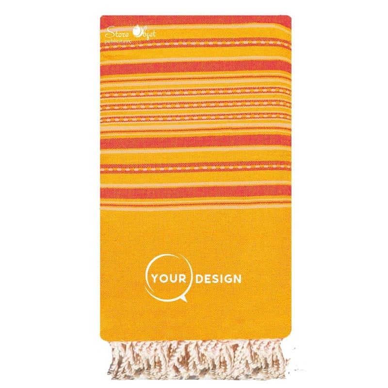 jete-grande-fouta-plate-traditionnel-jaune-rose-tunisie-store-objet-publicitaire