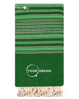 Jeté fouta plate XXL traditionnel vert foncé et vert étang