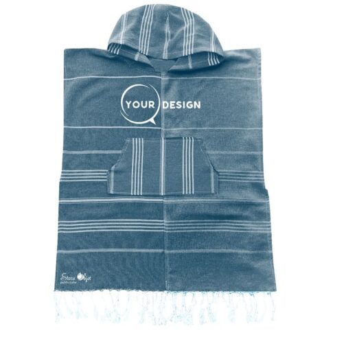 Poncho enfant fouta bleu jean Tunisie