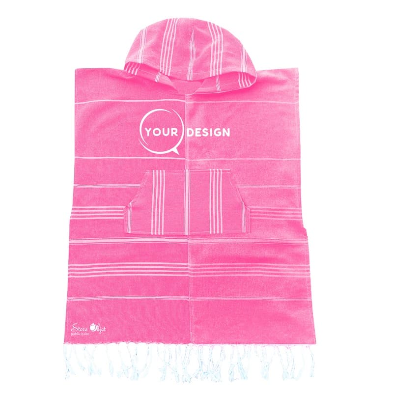 poncho-enfant-fouta-rose-fushia-tunisie-store-objet-publicitaire