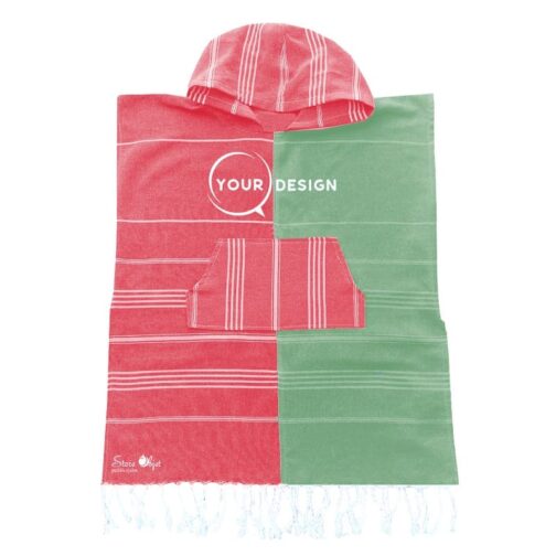 poncho-enfant-fouta-rouge-vert-tunisie-store-objet-publicitaire