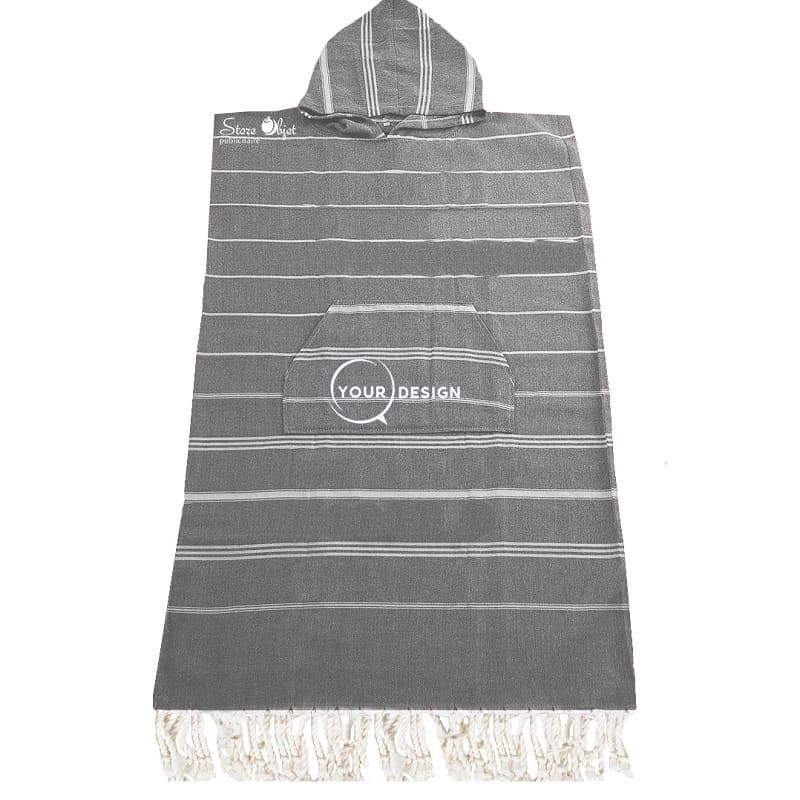 poncho-fouta-anthracite-tunisie-store-objet-publicitaire