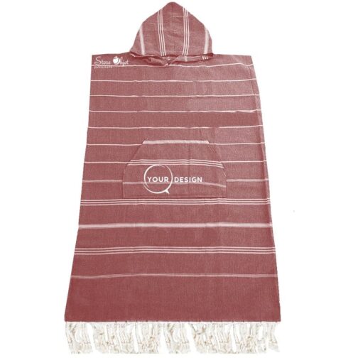 burgundy fouta poncho Tunisia