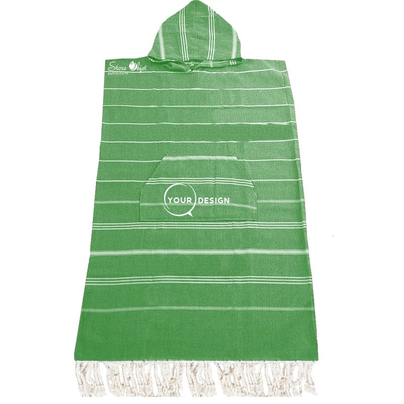 poncho-fouta-vert-bouteille-tunisie-store-objet-publicitaire