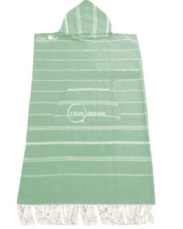 Poncho adulte fouta vert sauge