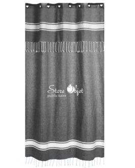 Rideau personnalisé fouta anthracite