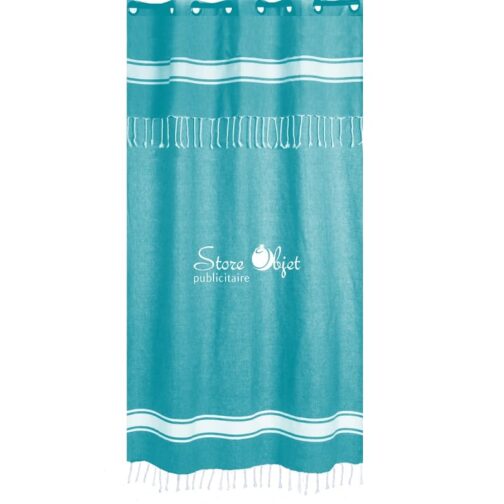 rideau-personnalise-fouta-bleu-canard-tunisie-store-objet-publicitaire