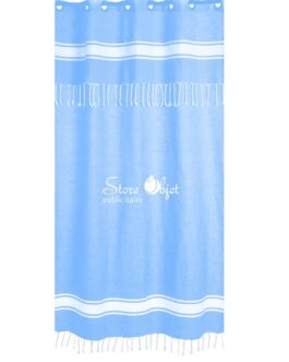 Rideau personnalisé fouta bleu ciel