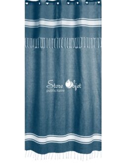 Rideau personnalisé fouta bleu jean