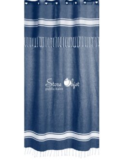 Rideau personnalisé fouta bleu marine