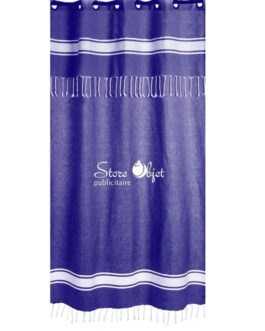 Rideau personnalisé fouta bleu nuit