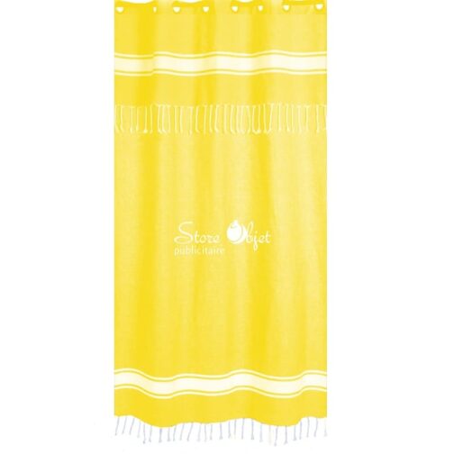 rideau-personnalise-fouta-jaune-poussin-tunisie-store-objet-publicitaire