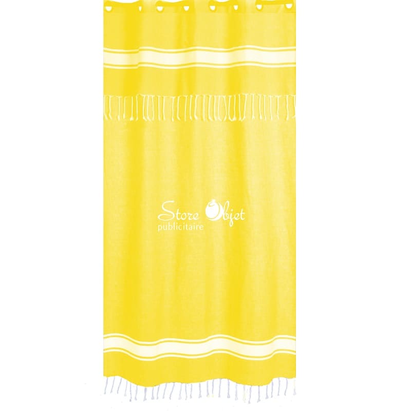 rideau-personnalise-fouta-jaune-poussin-tunisie-store-objet-publicitaire