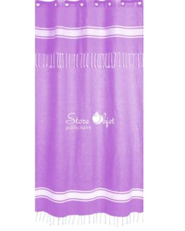 Rideau personnalisé fouta lilas