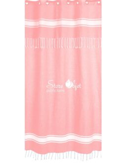 Rideau personnalisé fouta rose chewing gum