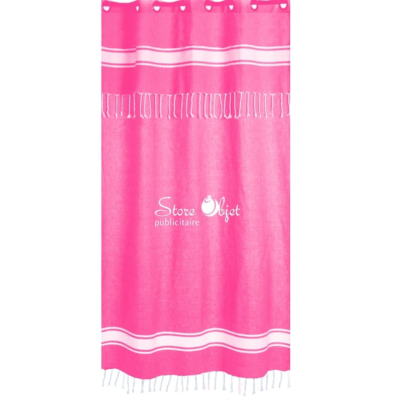 rideau-personnalise-fouta-rose-fushia-tunisie-store-objet-publicitaire