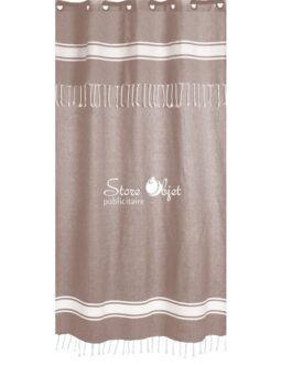 Rideau personnalisé fouta taupe Tunisie