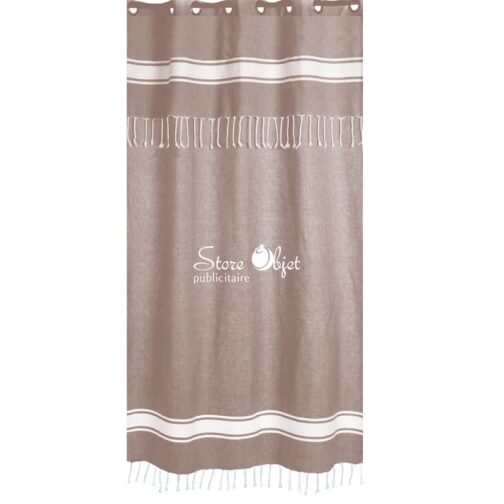 Rideau personnalisé fouta taupe Tunisie