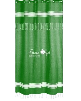 rideau-personnalise-fouta-vert-bouteille-tunisie-store-objet-publicitaire