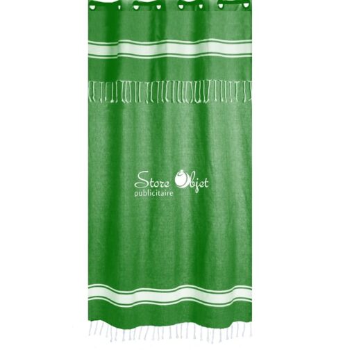 rideau-personnalise-fouta-vert-bouteille-tunisie-store-objet-publicitaire