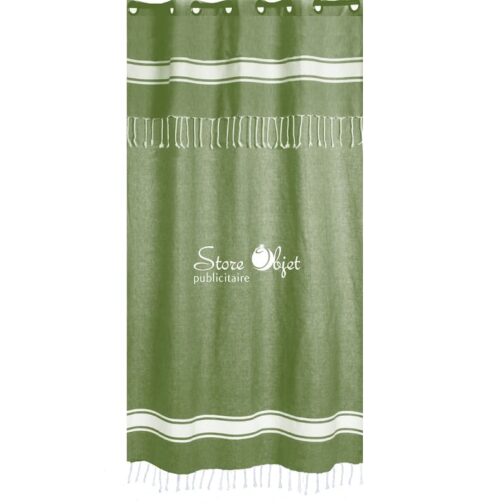 rideau-personnalise-fouta-vert-olive-tunisie-store-objet-publicitaire