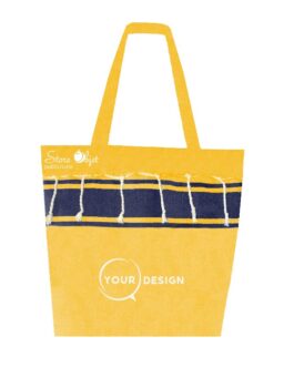 Sac de plage fouta classique jaune et bleu