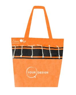 Sac de plage fouta classique orange et noir