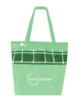 Sac de plage fouta classique vert étang et vert foncé