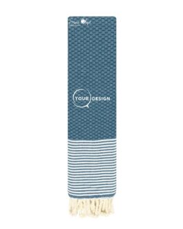 serviette de table mini fouta nid d’abeille bleu jean