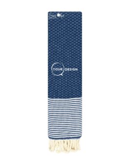 serviette de table mini fouta nid d’abeille bleu marine