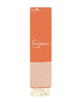 serviette de table mini fouta nid d’abeille corail