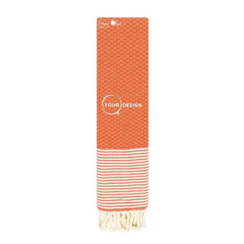 serviette-de-table-mini-fouta-nid-d-abeille-corail-tunisie-store-objet-publicitaire