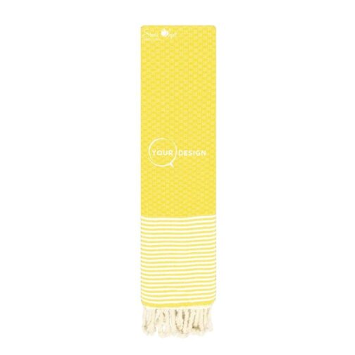 serviette-de-table-mini-fouta-nid-d-abeille-jaune-poussin-tunisie-store-objet-publicitaire