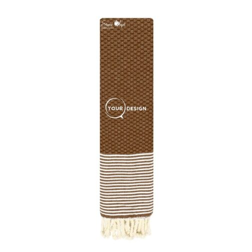 serviette-de-table-mini-fouta-nid-d-abeille-marron-tunisie-store-objet-publicitaire