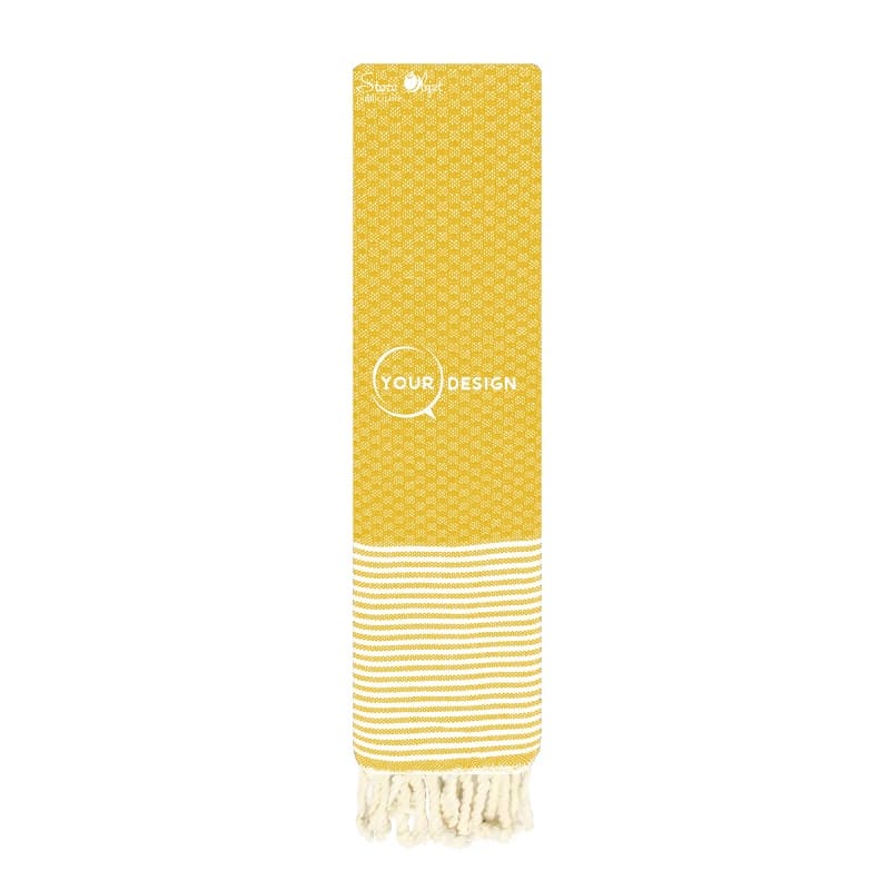 serviette-de-table-mini-fouta-nid-d-abeille-moutarde-tunisie-store-objet-publicitaire