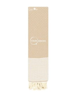 serviette de table mini fouta nid d’abeille ocre