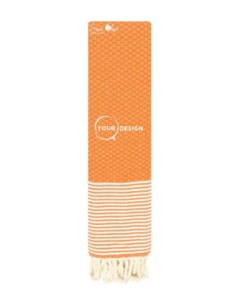 serviette de table mini fouta nid d’abeille orange