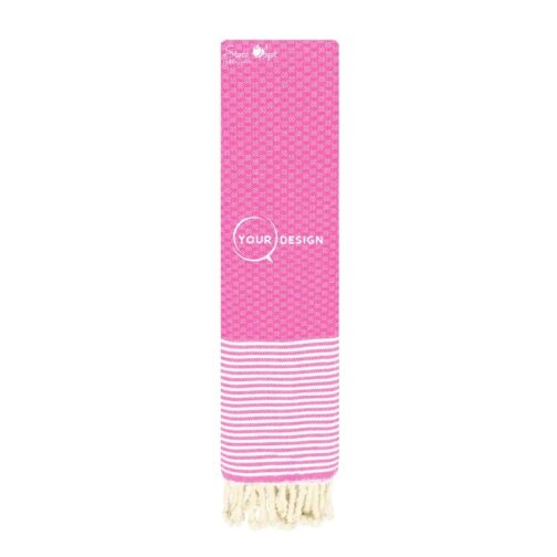 serviette-de-table-mini-fouta-nid-d-abeille-rose-bonbon-tunisie-store-objet-publicitaire