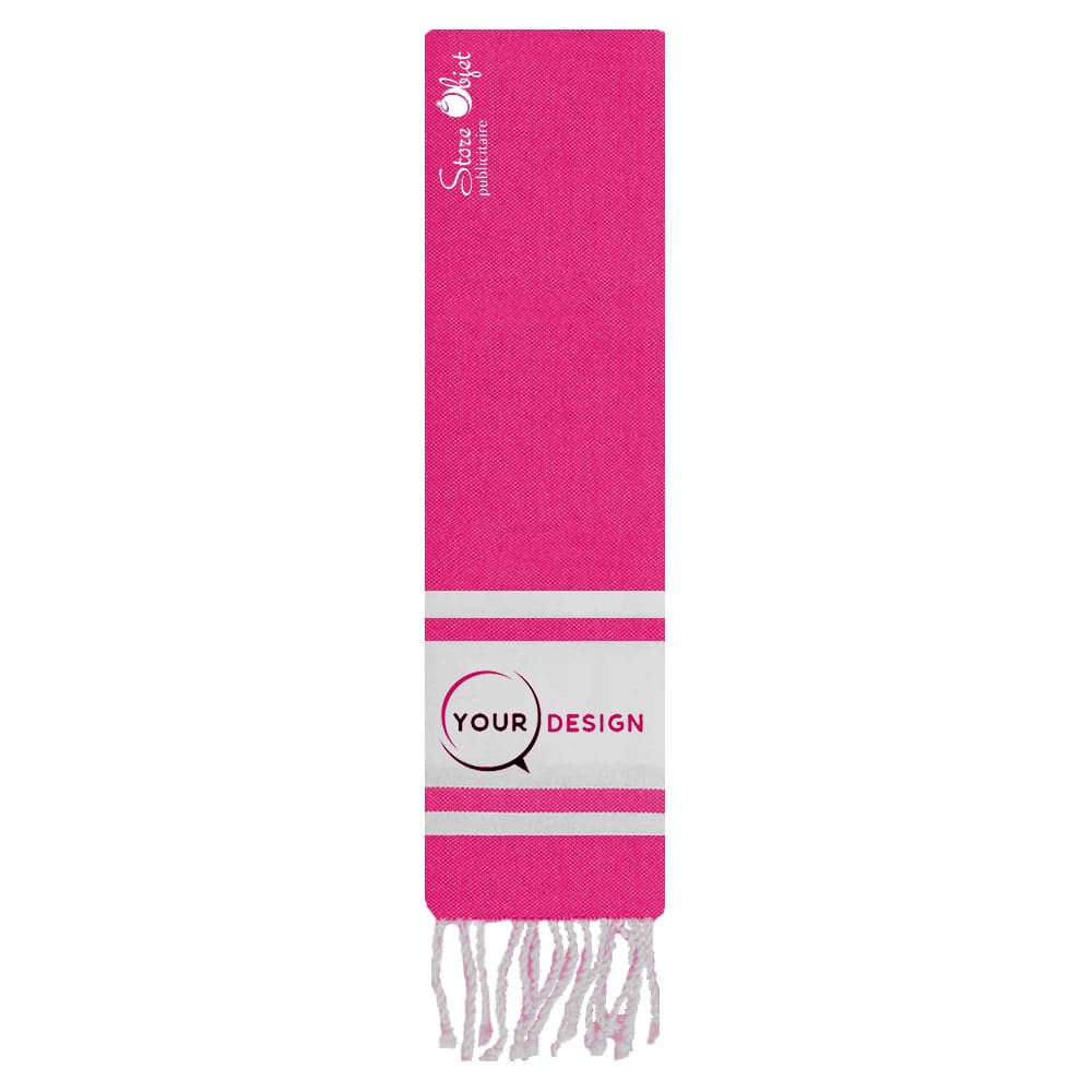 serviette-de-table-mini-fouta-nid-d-abeille-rose-fushia-tunisie-store-objet-publicitaire.