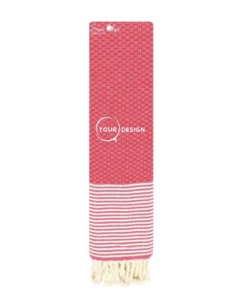 serviette de table mini fouta nid d’abeille rouge vif