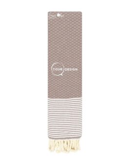 serviette de table mini fouta nid d’abeille taupe