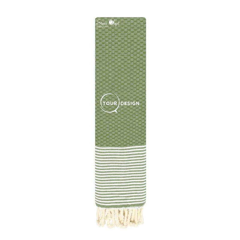 serviette-de-table-mini-fouta-nid-d-abeille-vert-olive-tunisie-store-objet-publicitaire.