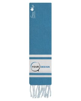 serviette de table mini fouta plate bleu jean