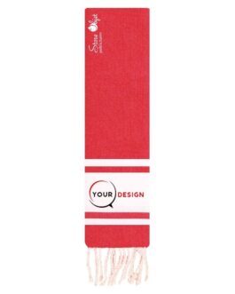 serviette de table mini fouta plate rouge cerise