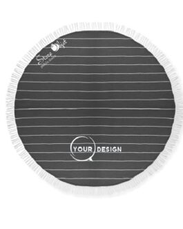 serviette-fouta-ronde-plate-anthracite-tunisie-store-objet-publicitaire