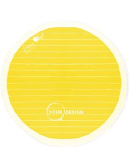 serviette-fouta-ronde-plate-jaune-poussin-tunisie-store-objet-publicitaire